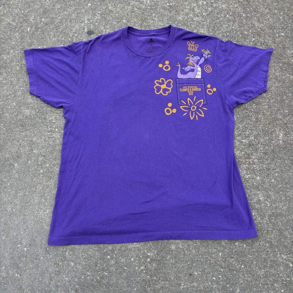 Disney World Epcot Passholder Flower & Garden Festival 2019 Figment Purple Sz XL